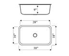 PROHS Large Single Bowl Stainless Steel Undermount Kitchen Sink