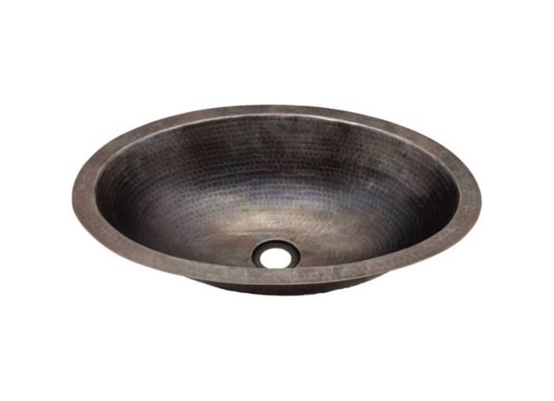 PROHS Standard Undermount 17" x 13" x 5" Copper Vanity Sink