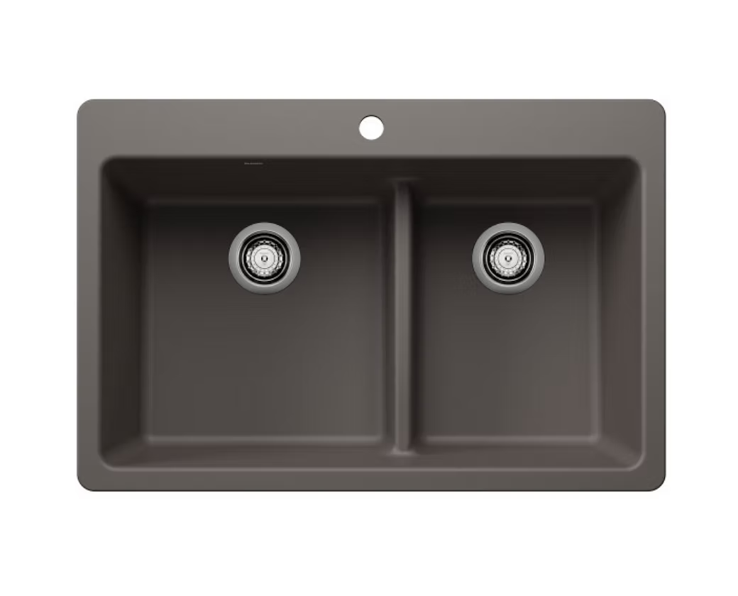 BLANCO Liven 60-40 Double Bowl Granite Composite Kitchen Sink