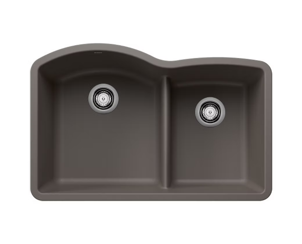 BLANCO Diamond Low Divide 60-40 Granite Composite Kitchen Sink