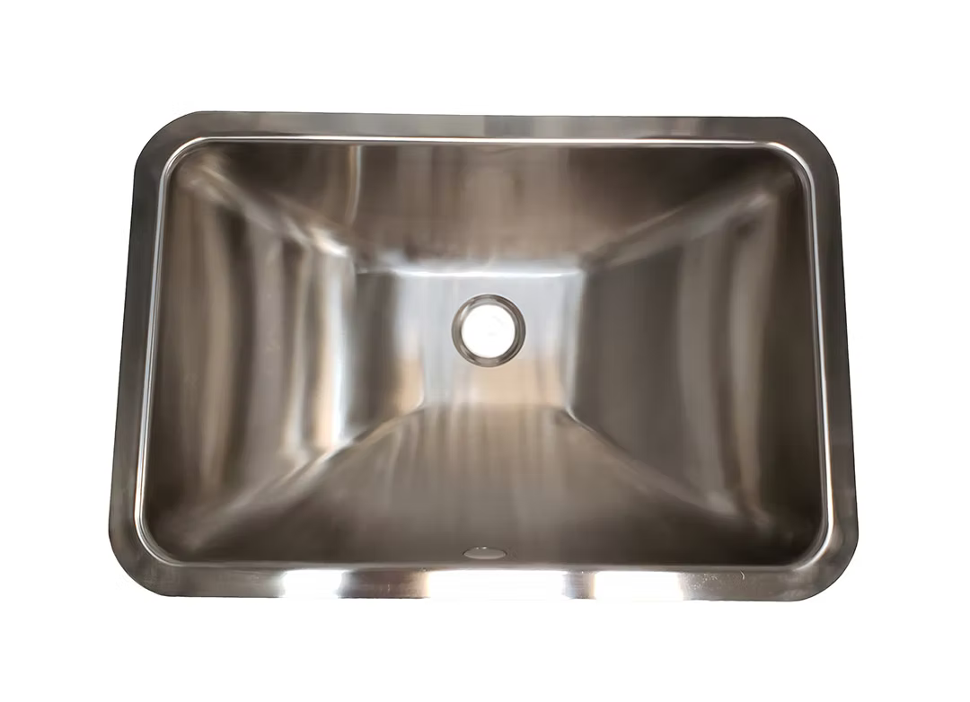 PROHS Rectangle Stainless Steel Undermount Vanity Sink with Overlow