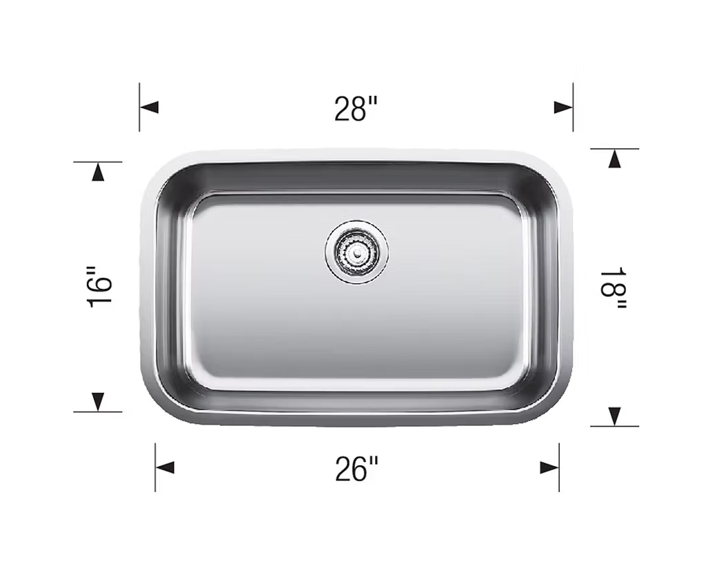 BLANCO Stellar Super Single Bowl Stainless Steel Undermount Kitchen Sink