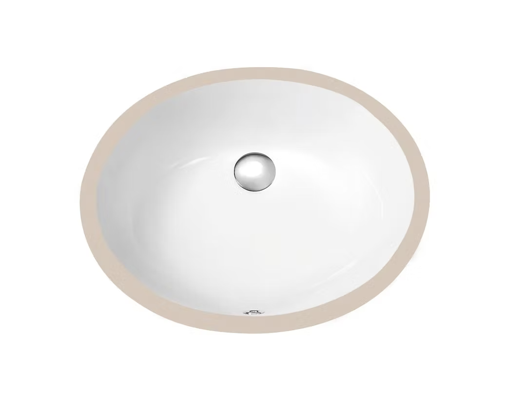 PROHS Oval Porcelain Undermount Vanity Sink