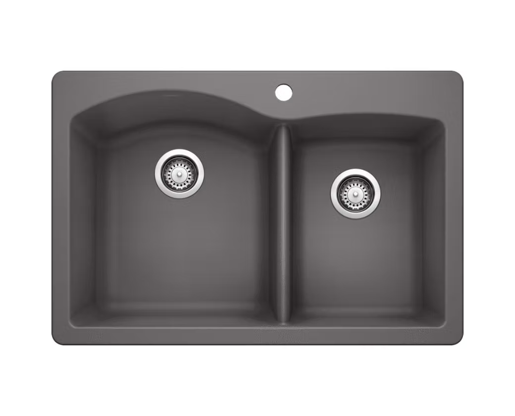 BLANCO Diamond 60-40 Double Bowl Granite Composite Kitchen Sink