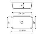 PROHS Large Single Bowl Stainless Steel Undermount Kitchen Sink