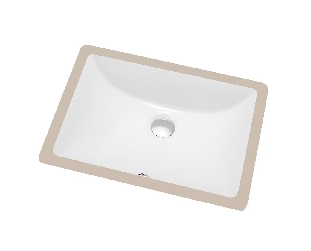 PROHS Rectangle Porcelain Undermount Vanity Sink - P018