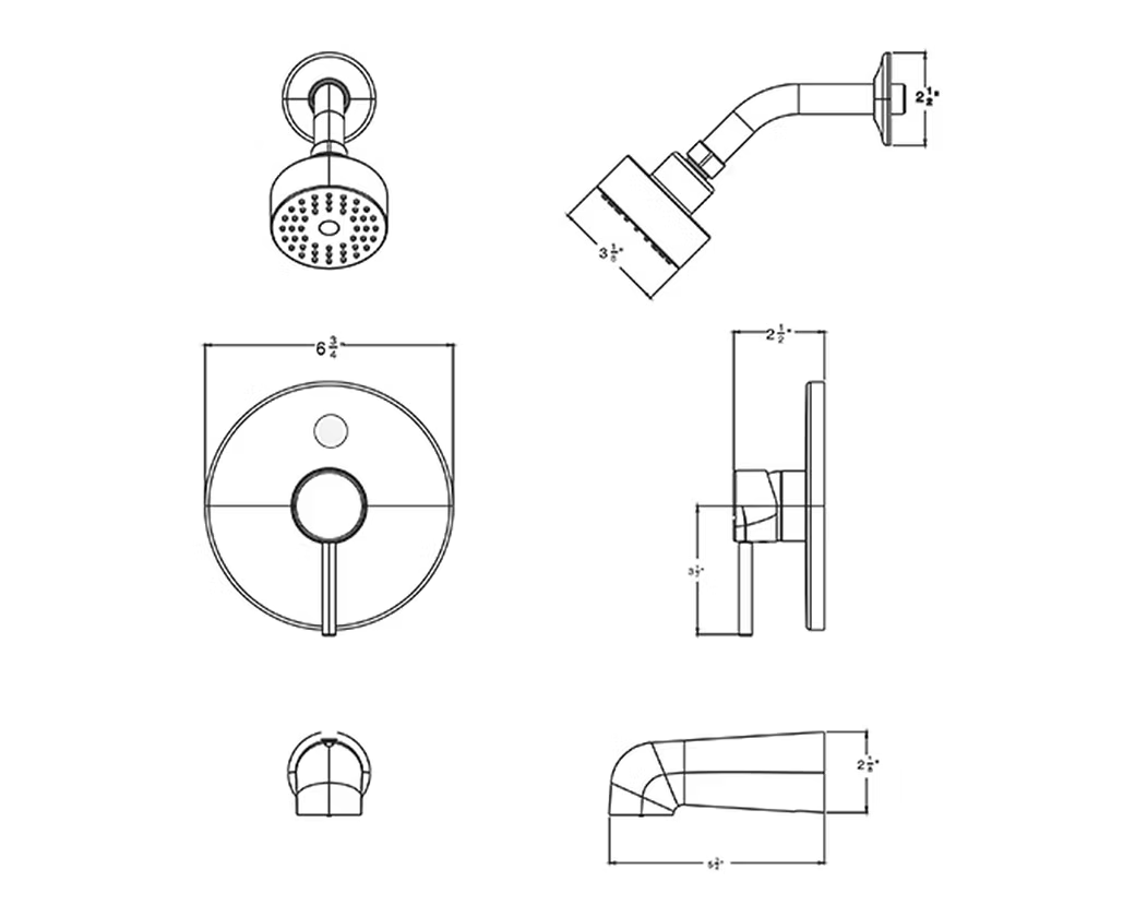 PROHS Cassia-S-Tub Shower Package