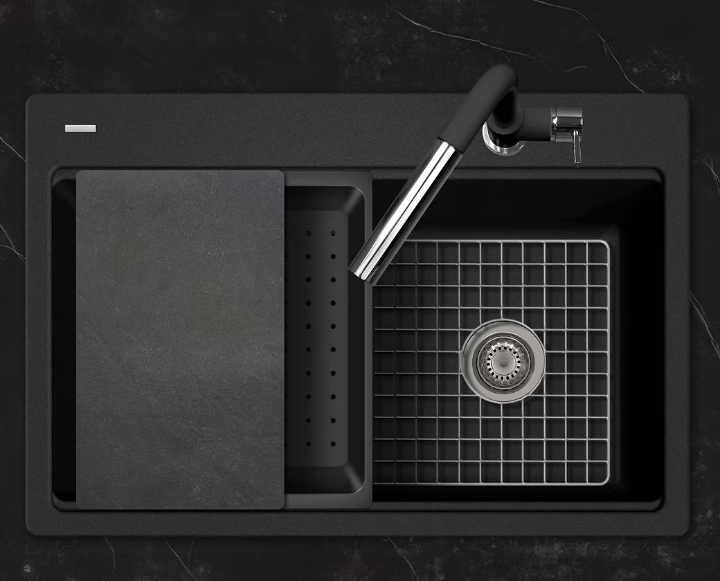 Q Lucca Granite Composite Workstation Kitchen Sink