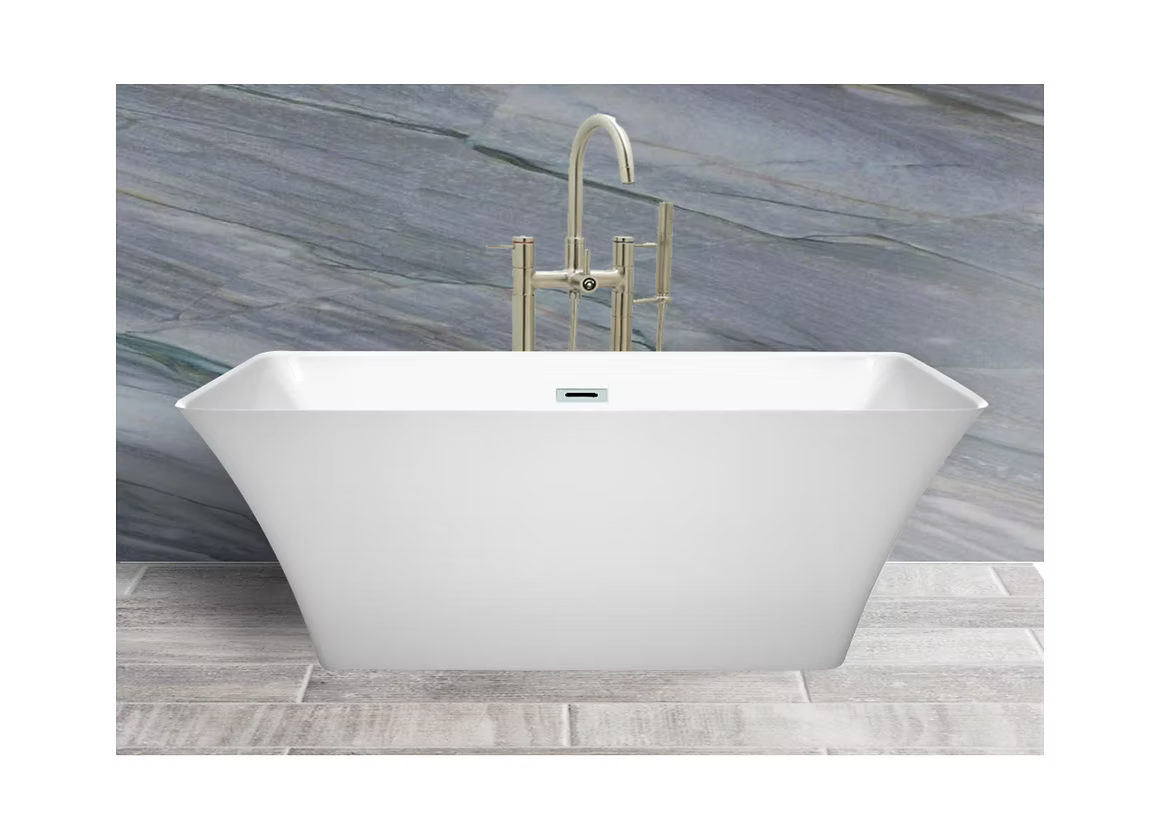 PROHS Caspian Rectangular Freestanding Acrylic Tub